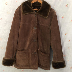 Dennis Basso suede leather jacket